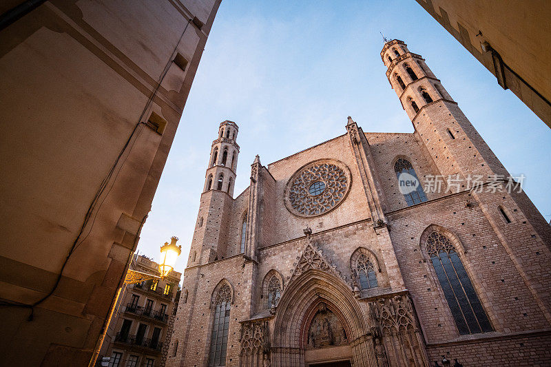 Santa Maria del Mar 教堂，巴塞罗那，西班牙